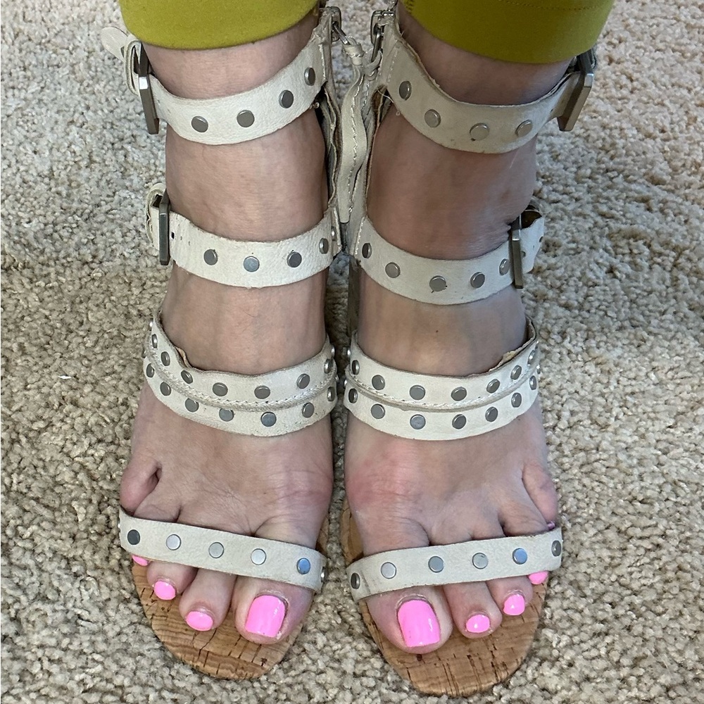 Dolce Vita studded cork heal strappy sandle